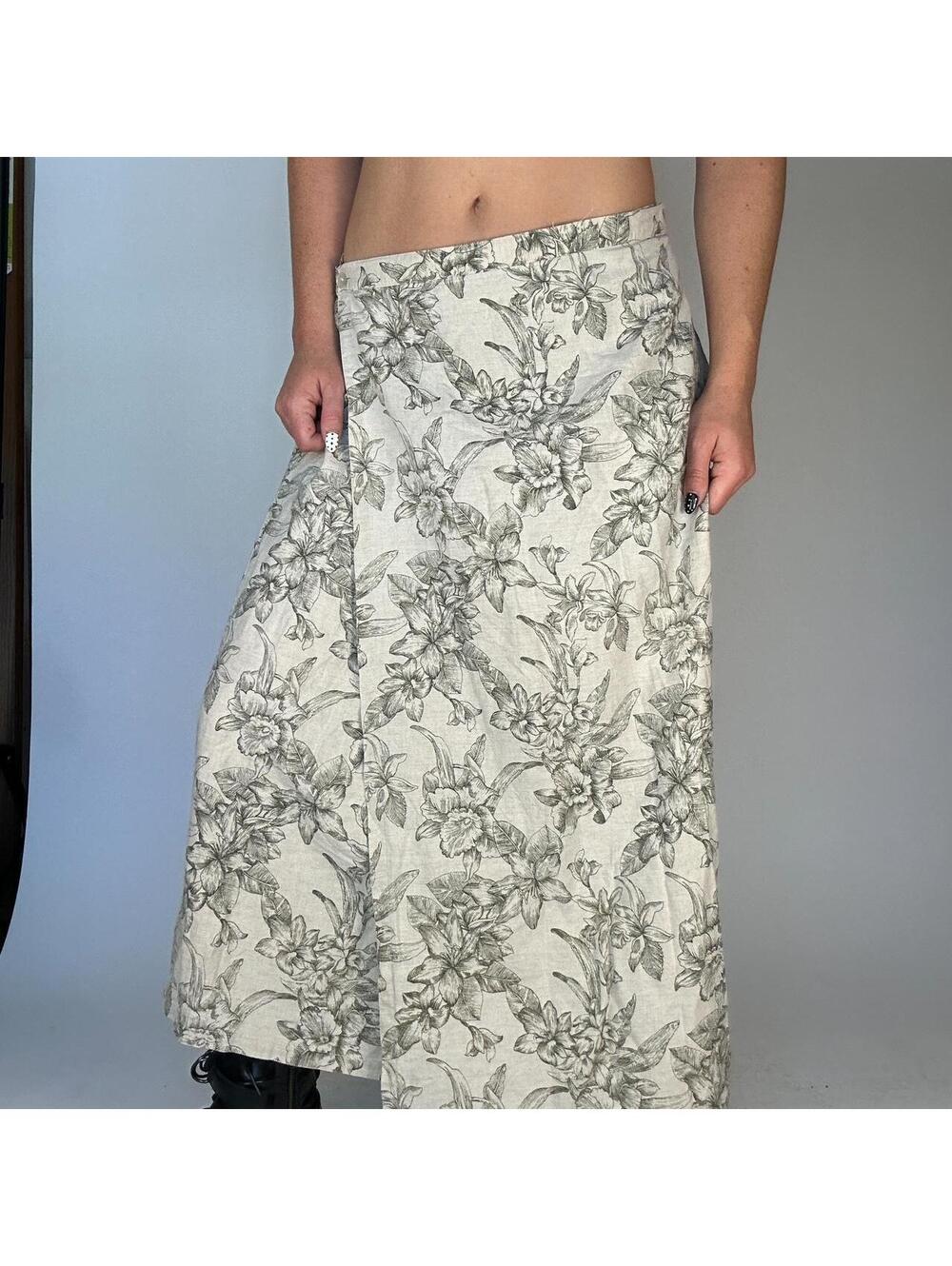VINTAGE FLORAL MIDI SKIRT